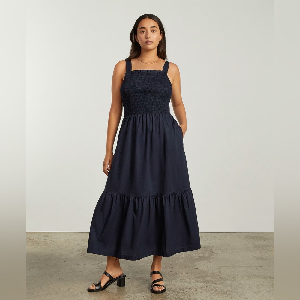 Everlane The Smock Dress in Black - Picture 2 of 5